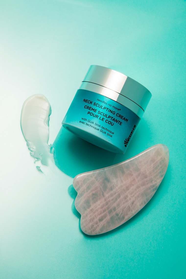 Dr. Brandt, Neck Sculpting Cream, Gua Sha, Skincare, Skincare Photography, Product Photography, Makeup, Cosmetics, Makeup Photography, Cosmetic Photography, Creative Still, Jewelry, fashion jewelry, jewelry photography, product photography, product photo, studio photography, Ian Jacob, Ian Jacob Photography